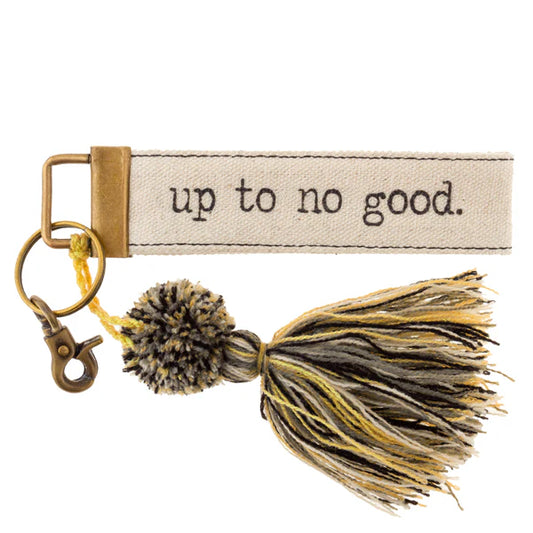 CANVAS TASSEL KEY CHAIN- NO GOOD