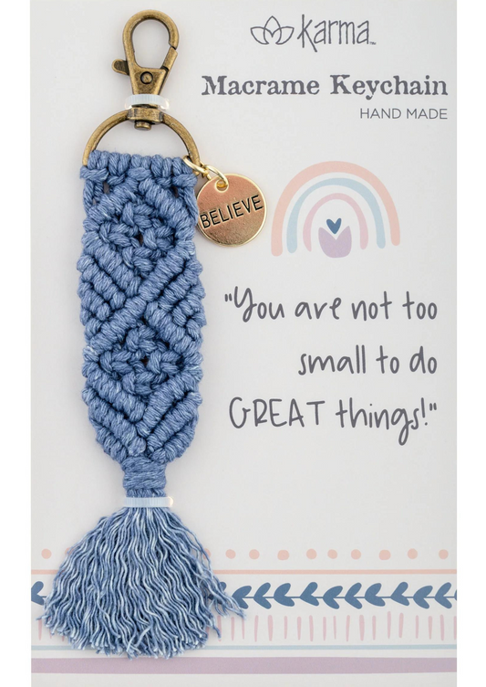 MACRAME KEY CHAIN-BELIEVE