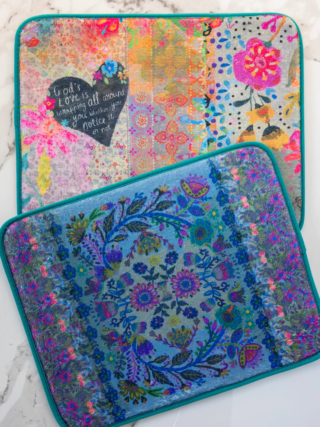 Reversible Dish Drying Mat - God's Love