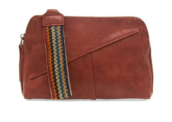 GIGI CROSSBODY WITH WOVEN WRIST STRAP - TERRACOTTA