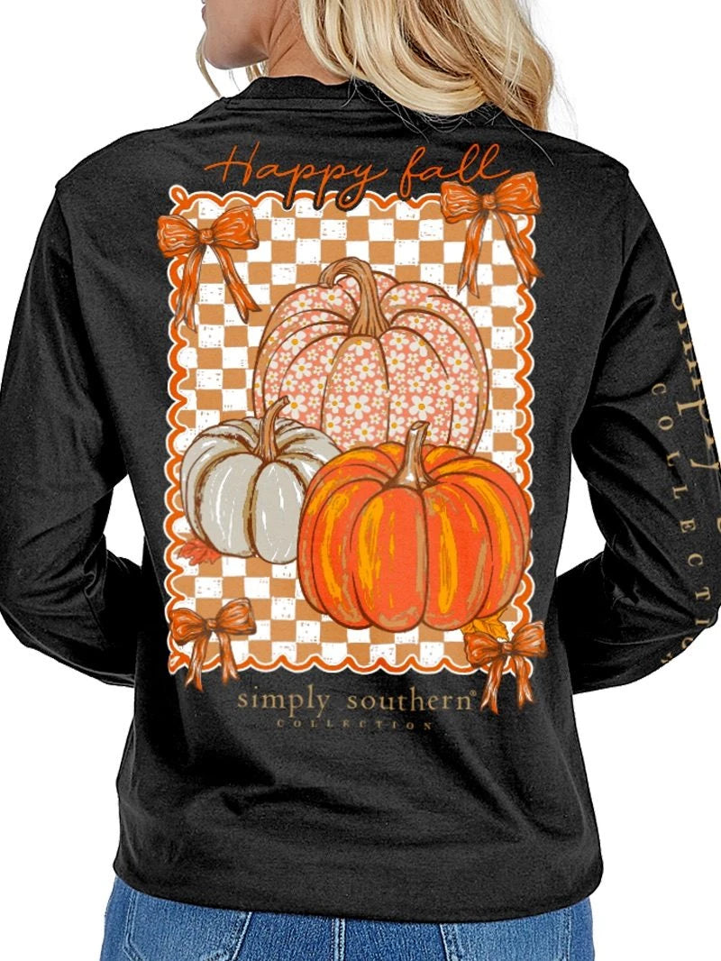 HAPPY FALL LONG SLEEVE - BLACK