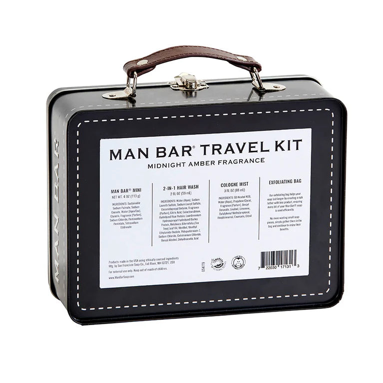 MAN BAR TRAVEL KIT - MIDNIGHT AMBER