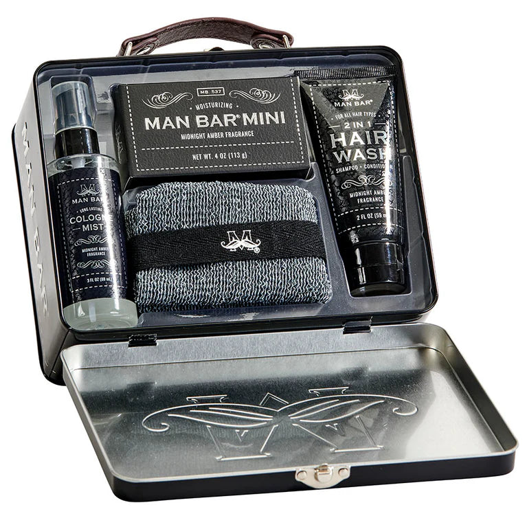 MAN BAR TRAVEL KIT - MIDNIGHT AMBER