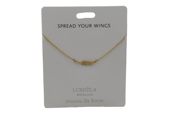 LUMIELA NECKLACE- FEATHER SHAPE