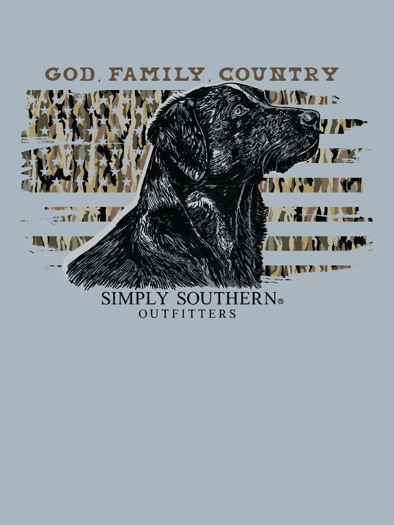 MENS TSHIRT - GOD FAMILY COUNTRY LAB