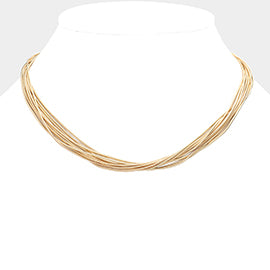 Metal Chain Multi Layered Necklace