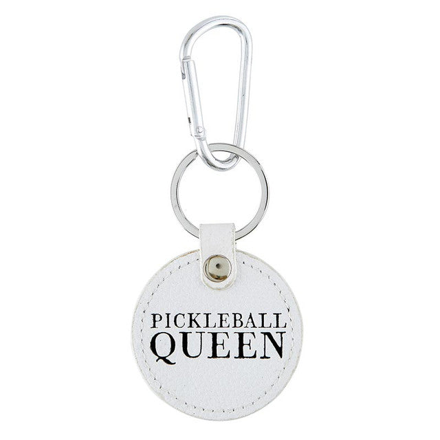 ROUND LEATHER KEYCHAIN-PB QUEEN