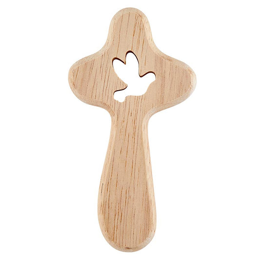 CUTOUT HANDHELD CROSS- DOVE
