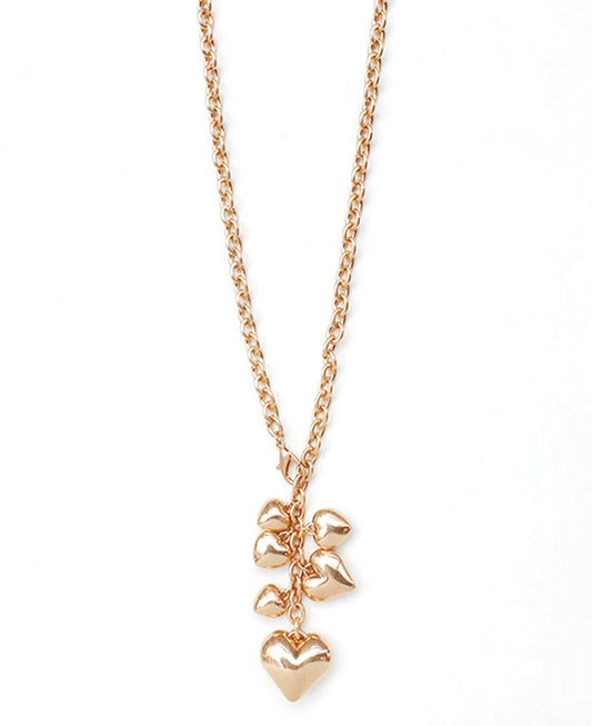 MULTI HEART PENDANT CHAIN NECKLACE