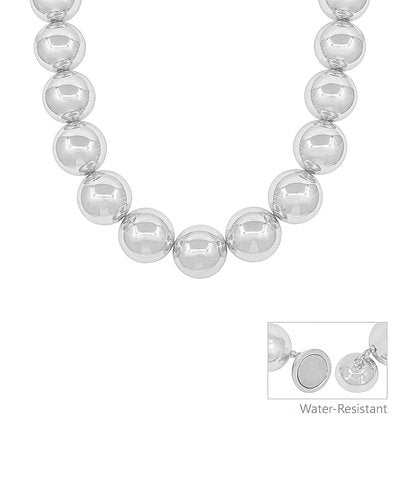 25MM PEARL NECKLACE - SILVER