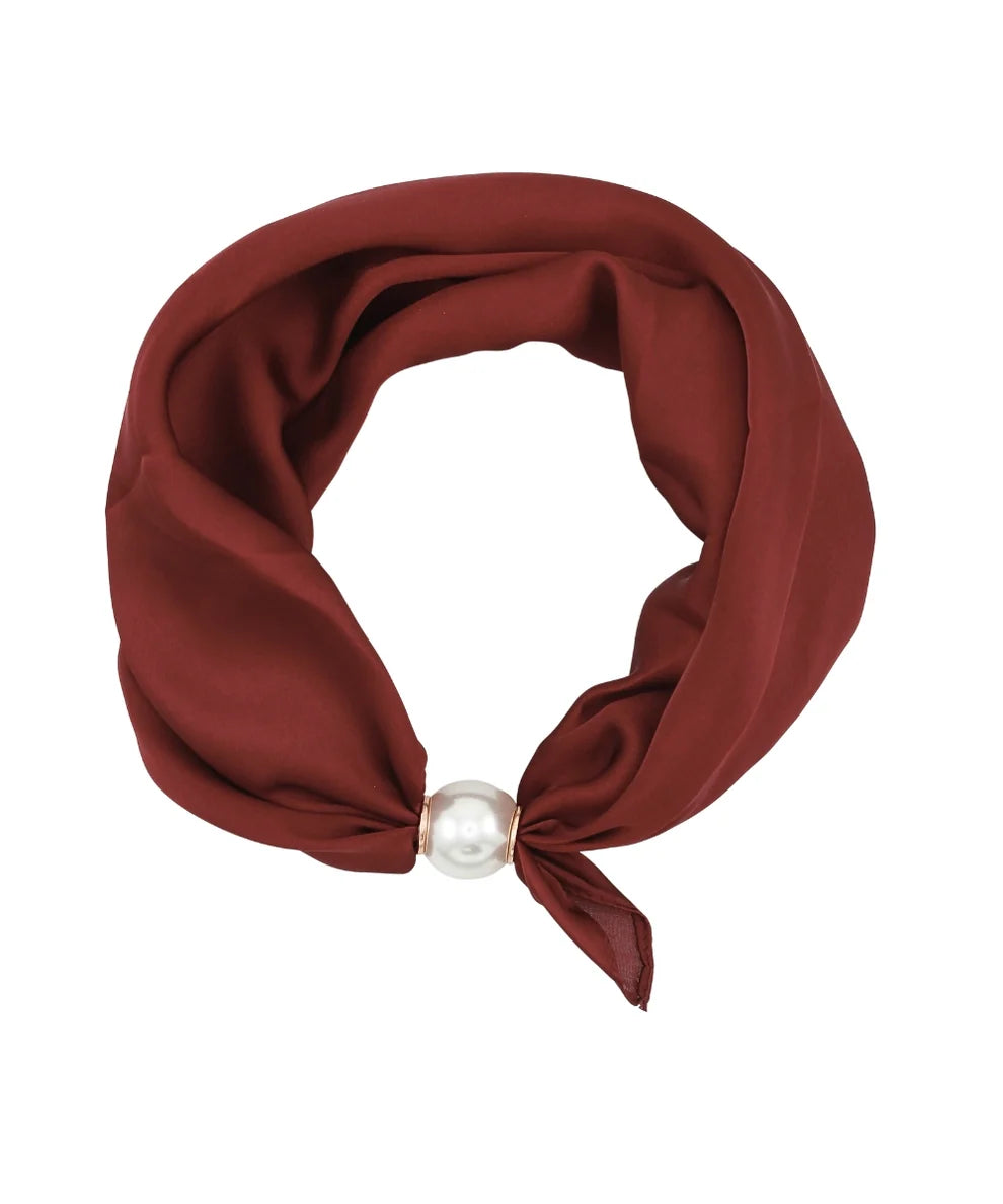 ACCENTED SCARF - WINE RED
