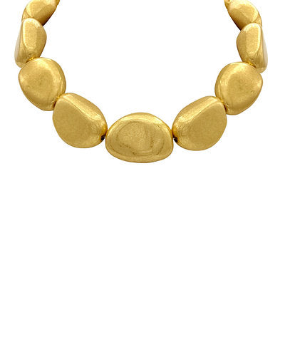 VINTAGE BEADED NECKLACE - GOLD
