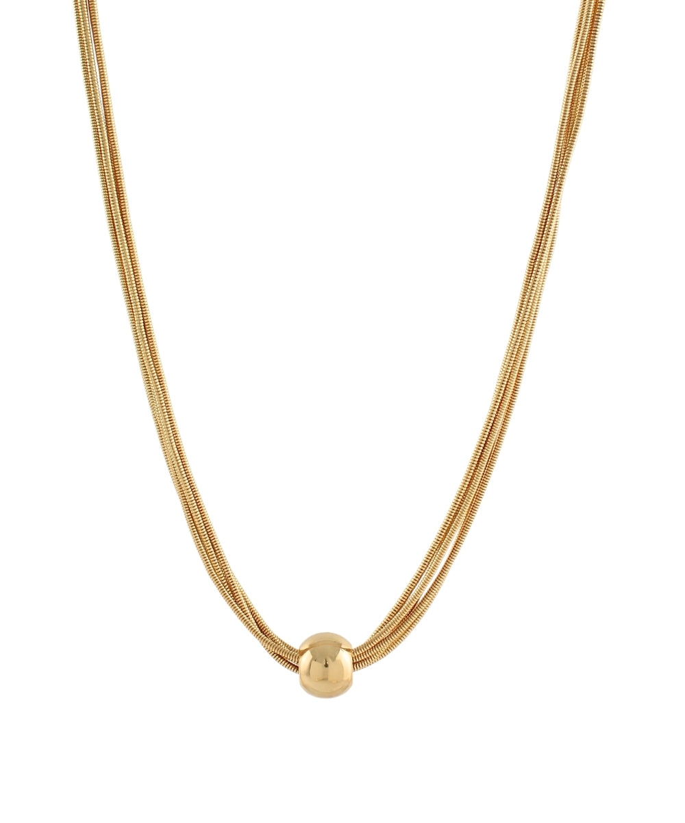 5 LAYER CCB BALL NECKLACE - GOLD
