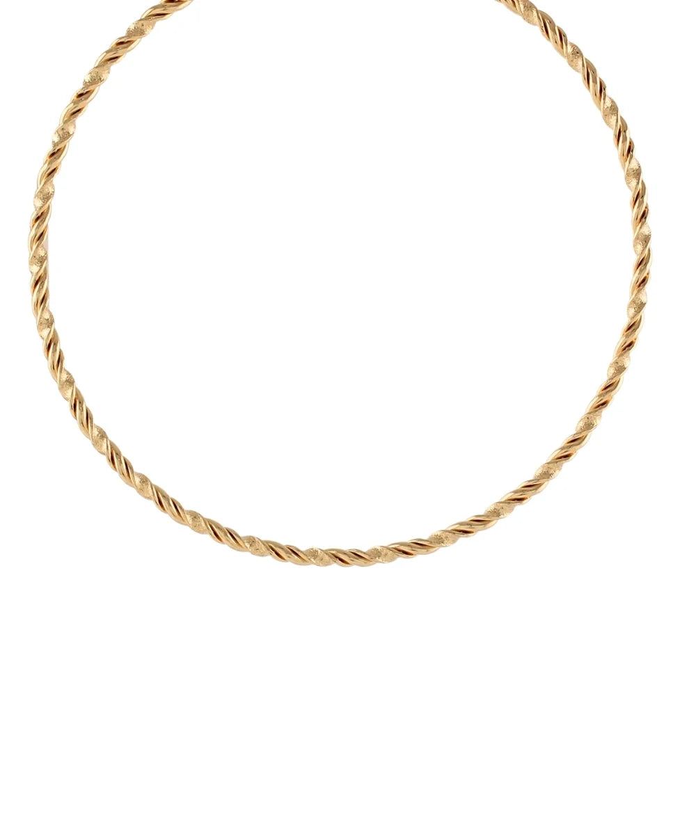 TWISTED THICK CHOKER - GOLD