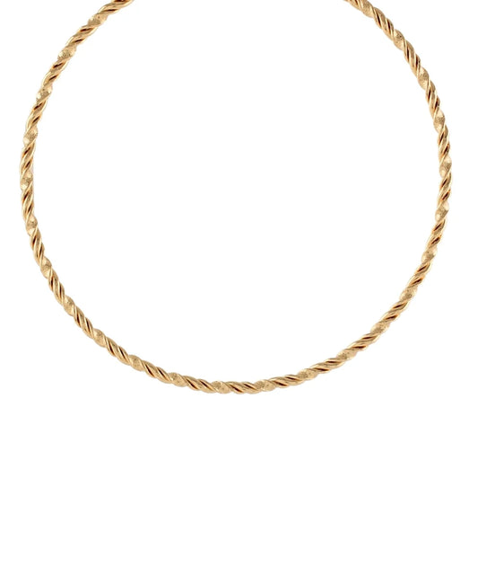 TWISTED THICK CHOKER - GOLD