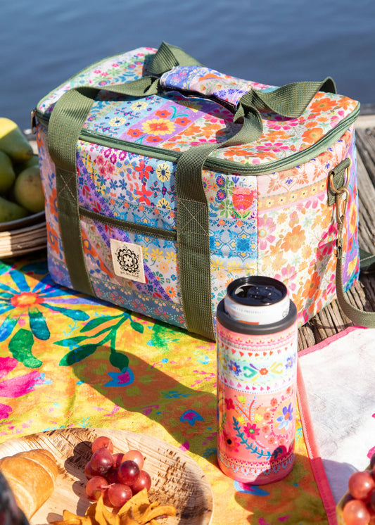 COOLER TOTE - FOLK FLOWER PATCHWORK