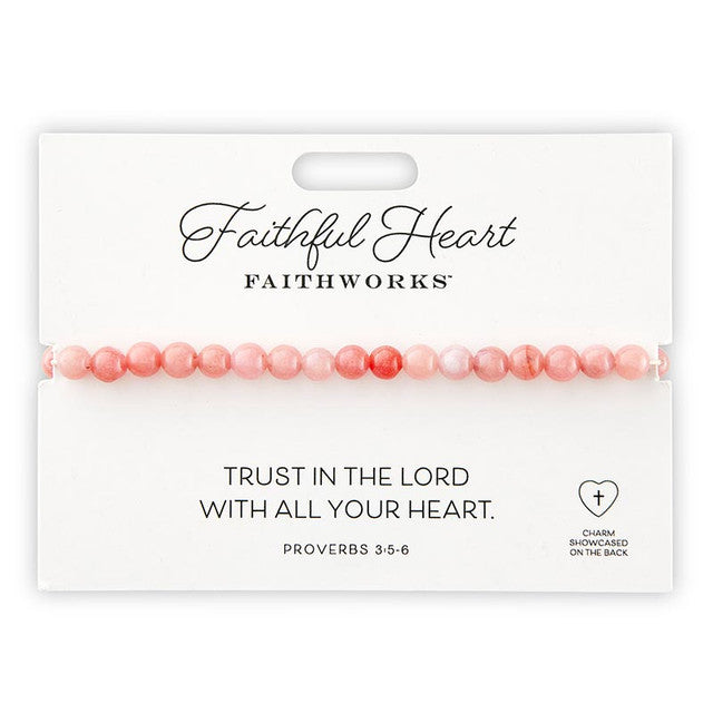 FAITHFUL HEART STONE BRACELET