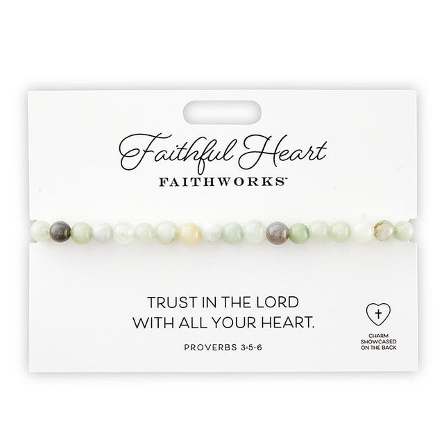 FAITHFUL HEART STONE BRACELET