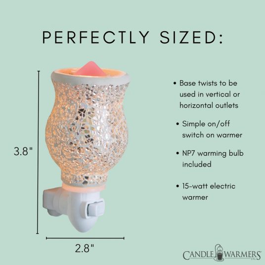 Glass Mosaic Pluggable Fragrance Warmer Reflection