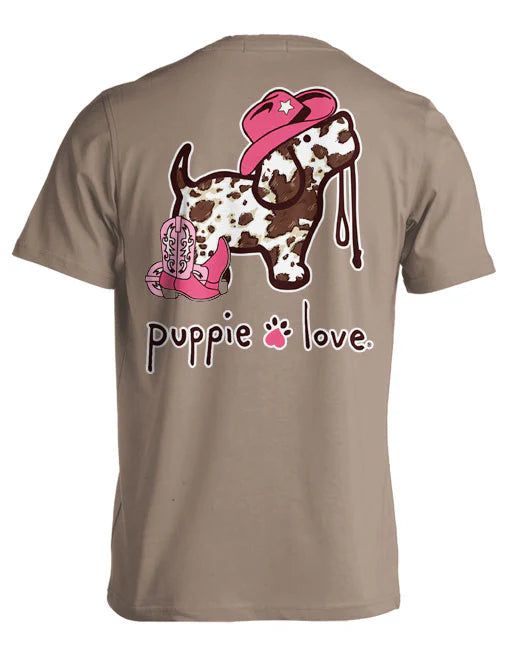 PUPPIE LOVE - COW PRINT PUP BROWN SAVANA