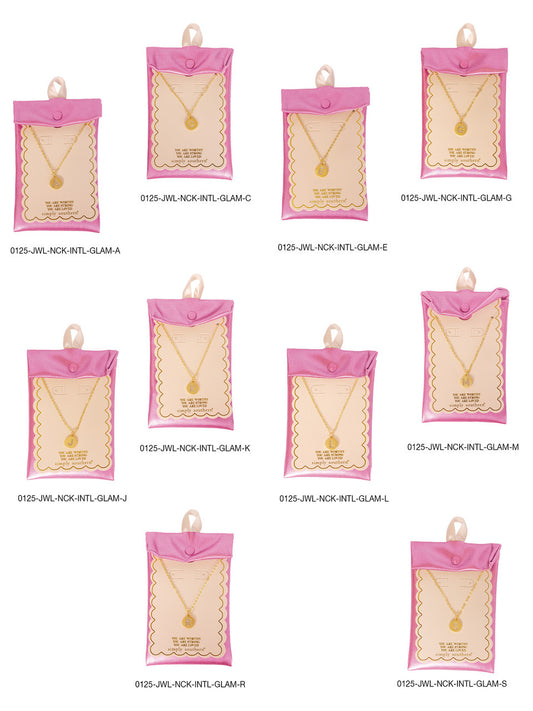 GOLD ROUND INITIAL NECKLACE