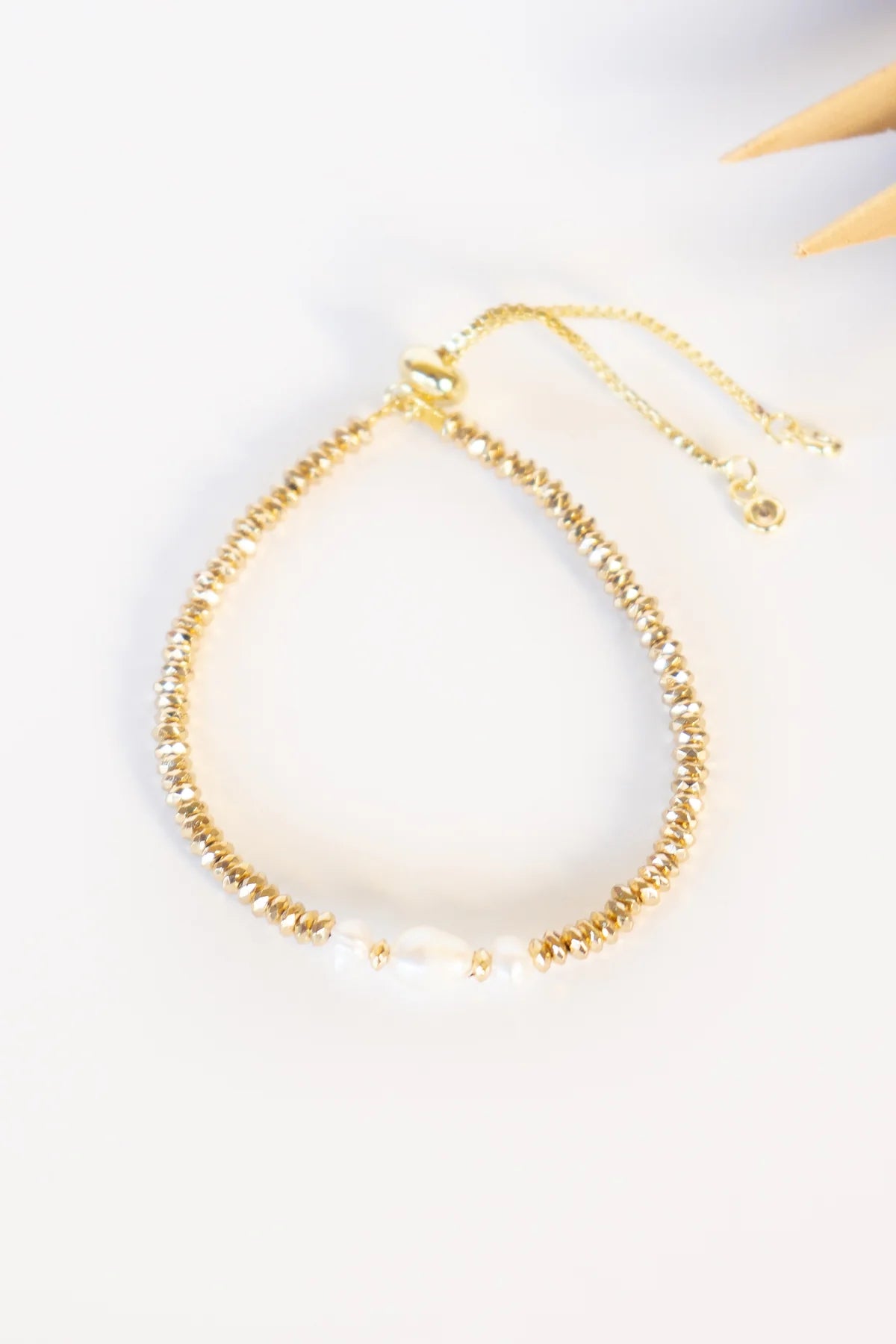 GOLD DUST PEARL BRACELET - NUGGET
