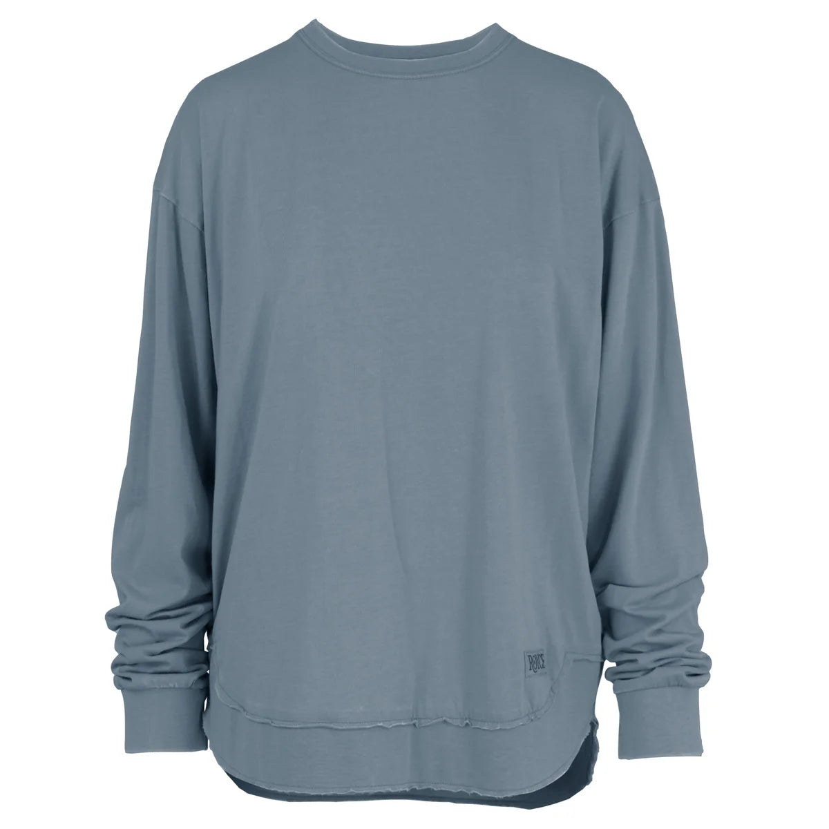 PONCHO LONG SLEEVE TEE-BLUESTONE