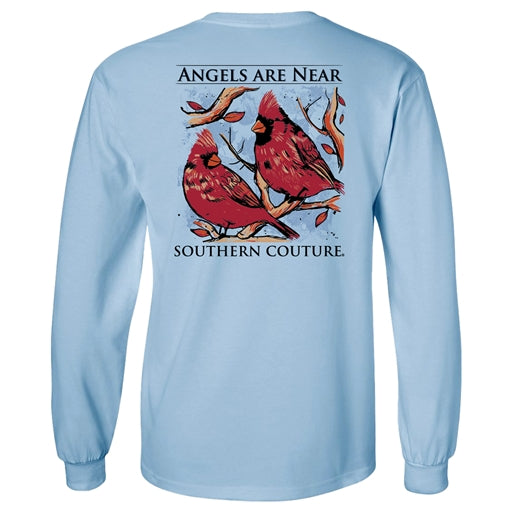 ANGELS ARE NEAR-LIGHT BLUE- LONG SLEEVE