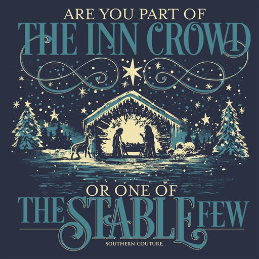 SC Soft Are You Part Of The Inn Crowd Front Print - Navy