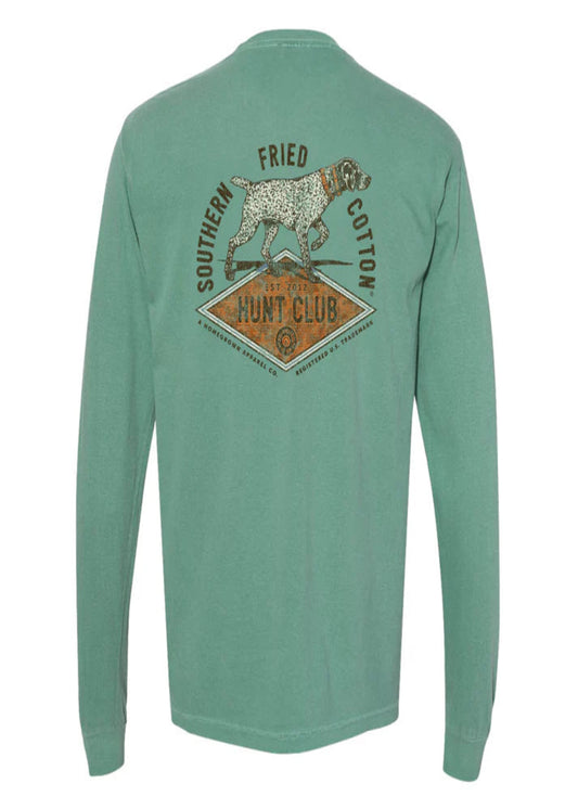 GOOD OL BIRD DOG LONG SLEEVE TEE - LIGHT GREEN