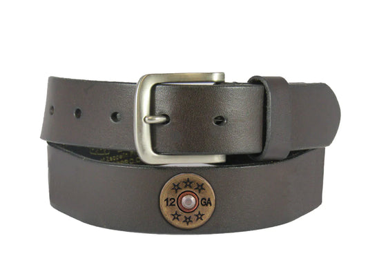Shotshell kids Brown Leather Concho Belt L