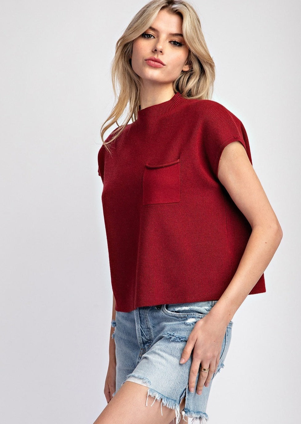 JUDY SWEATER TOP-MAROON