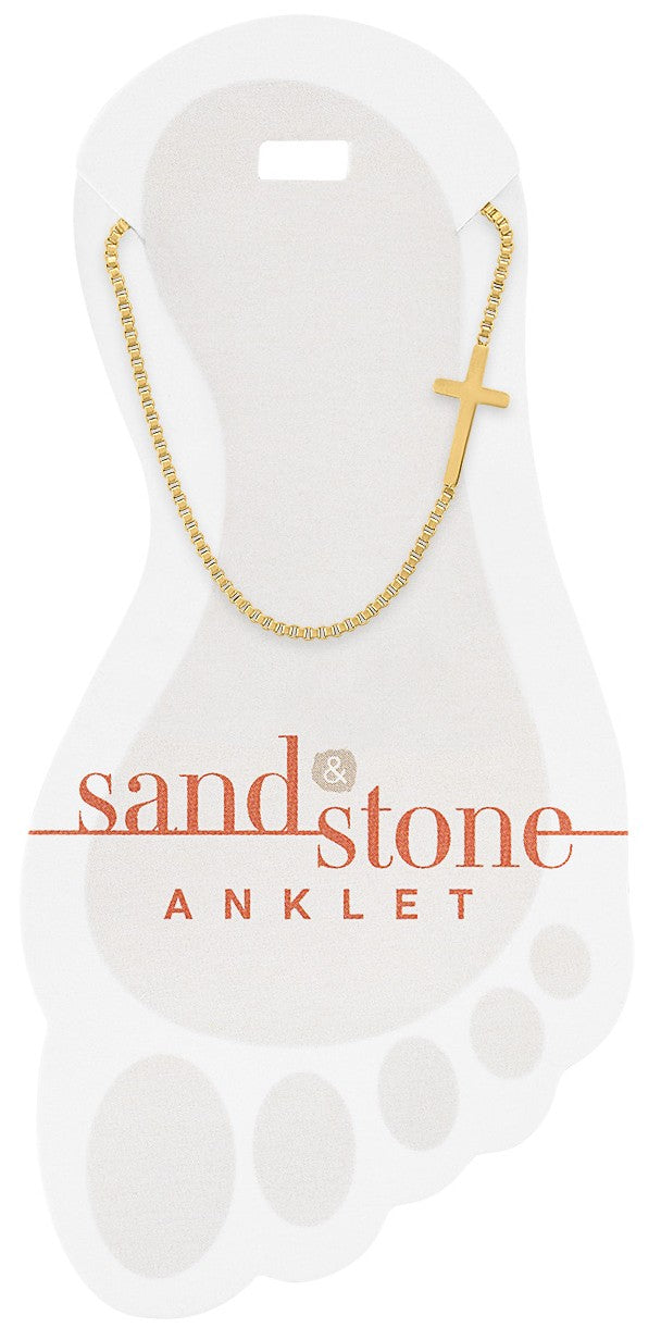 GOLD CROSS ANKLET
