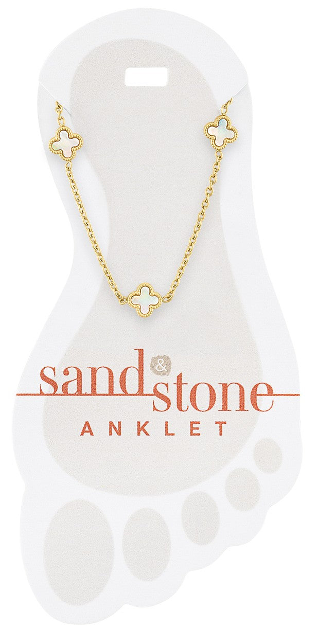 GOLD MULTI QUATRAFOIL ANKLET