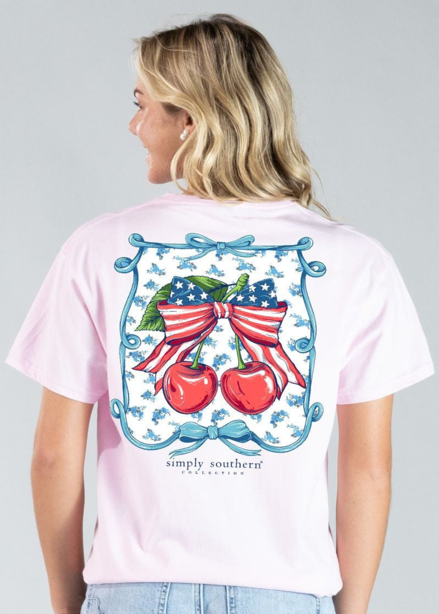 USA CHERRY TEE - PEONY
