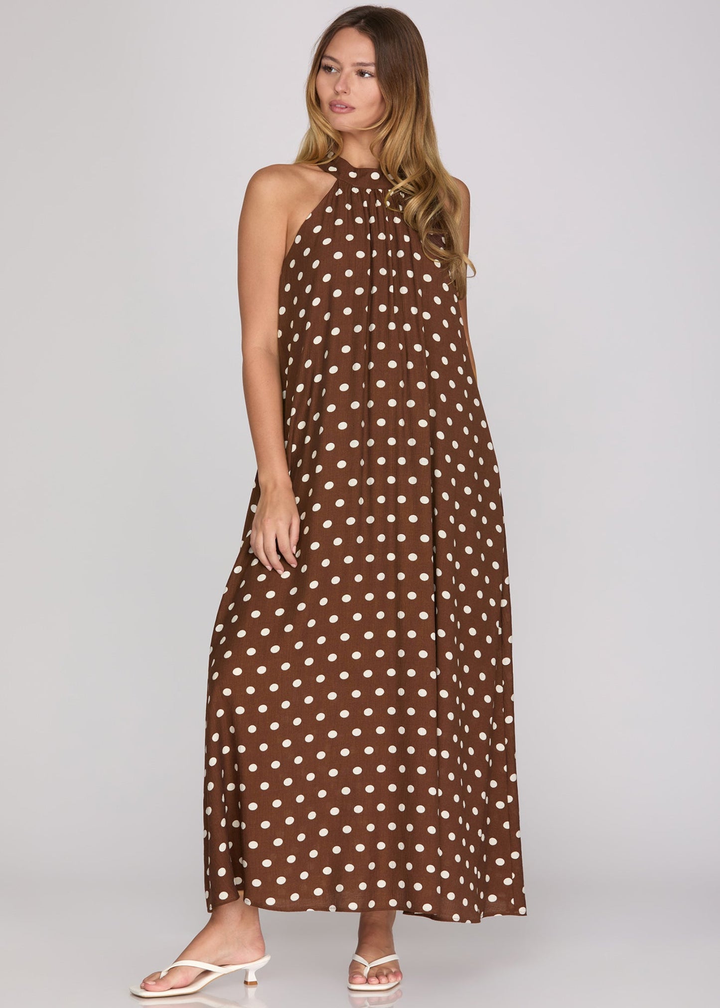 KENZIE DRESS - BROWN