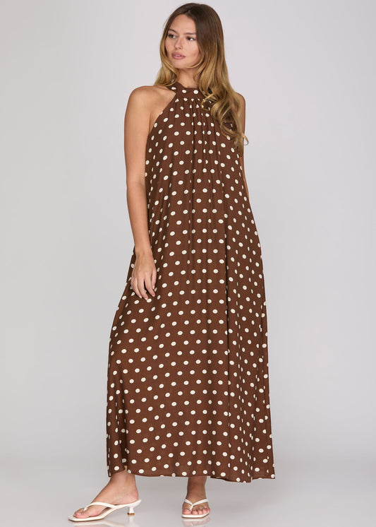 KENZIE DRESS - BROWN
