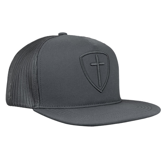 CROSS AND SHIELD CAP - BLACK