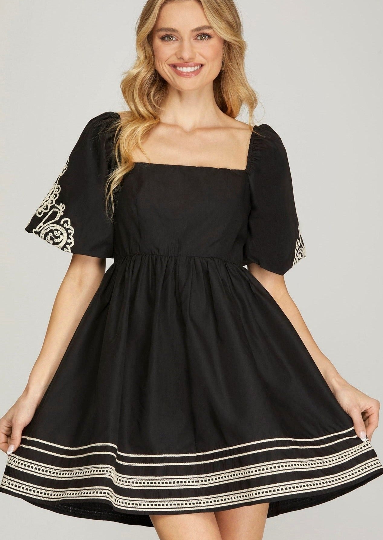 SYDNEY MINI DRESS-BLACK