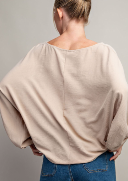 PUFF BLOUSE TAUPE