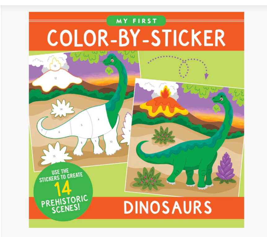 COLOR BY STICKER - DINOSAURS