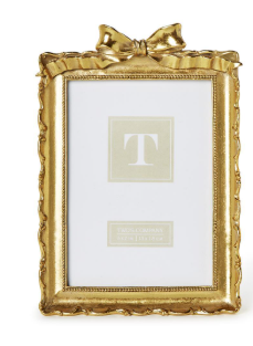GOLD FRAME WITH ACCENT BOW 5" x 7"