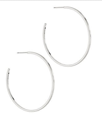 45mm Metal Hoops - Silver