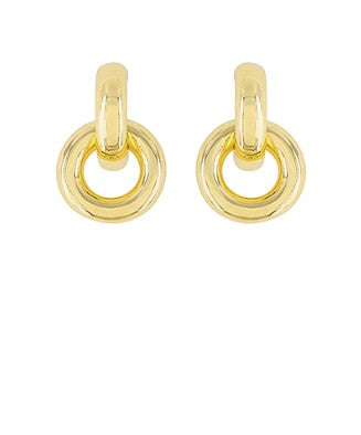 Linked Circle Dangled Hoops