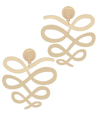 Geometric Infinite Earrings - Gold