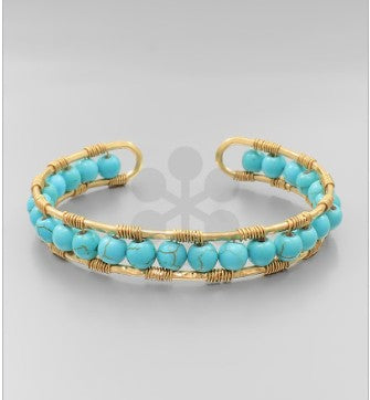 BALL & WIRE - TURQUOISE/GOLD