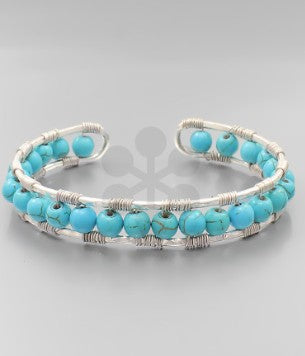 BALL & WIRE - TURQUOISE/SILVER
