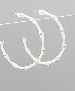 EPOXY BAMBOO HOOPS - WHITE
