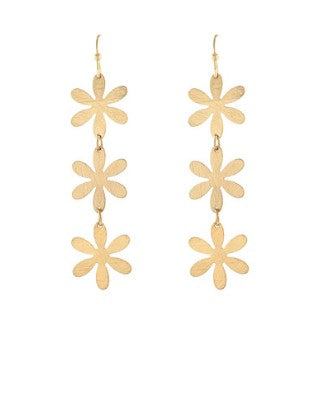 Linear Flower Earrings