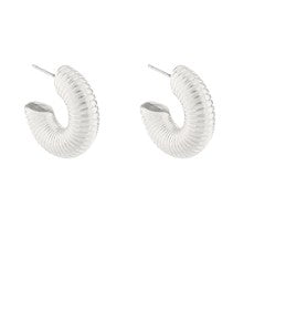 20 mm OMEGA METAL HOOPS - SILVER